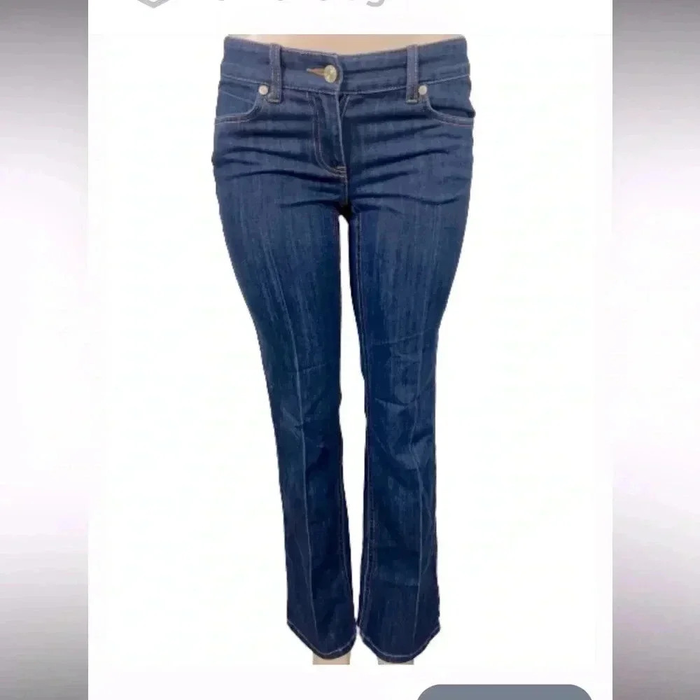 Inc festival boot cut blue denim jeans with covered pockets - Picture 4 of 12